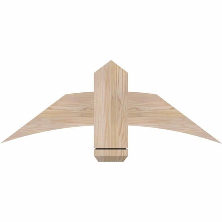 Ekena Millwork Bellingham Smooth Timber Gable Bracket, Douglas Fir, 36"W x 13"H x 1 1/2"D x 5 1/2"F, 9/12 Pitch GBW036X13X0206BEL00SDF